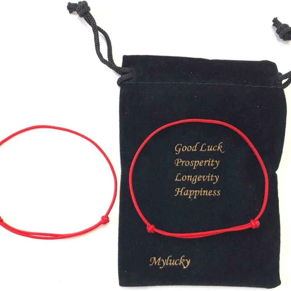 2pcs Handmade Kabbalah Red String Bracelet for Good Fortune & Against Evil Eye